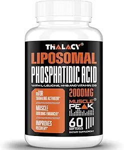 [BRSRMGAPOB5QEADJ] 2000mg Liposomal Phosphatidic Acid Muscle Builder (PA), High Absorption Muscle Building Supplements for Men & Women | Muscle Gainer, mTOR Protein Synthesis & Lean Muscle, Strength, 6 Pack