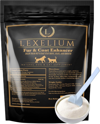 [BRSWGEDQCEBQGETU] Dermatitis Skin and Coat Supplement for Dogs and Cats - Promotes Healthy Skin and Fur for Dogs and Cats - Helps w/Itch, Dry Skin + Other Symptom - Natural Vet-Approved Powder Formula - 200G