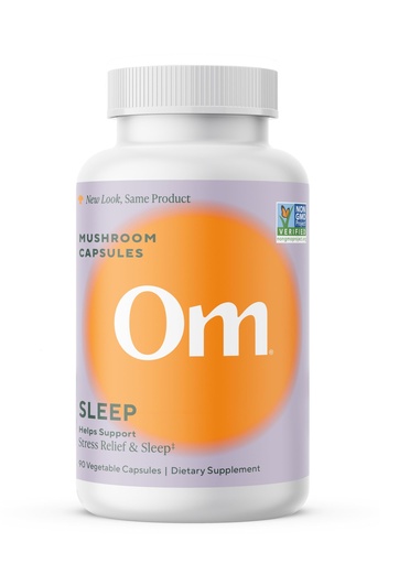 [BRSWYAYPCB7RQCDV] OM MUSHROOM SUPERFOOD Sleep Mushroom Capsules Superfood Supplement, 90 Count, 30 Days, Reishi, GABA, L-Theanine, Melatonin for Rest & Sleep Quality Superfood Supplement
