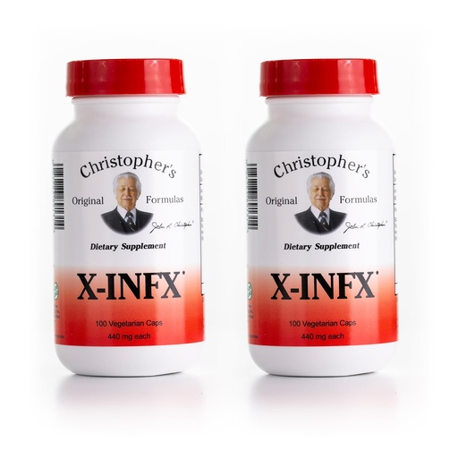 [BRSWKHYRDMPBY3IV] Christopher's Original Formulas X-INFX Formula, Natural Immune Support, 2 Pack, 100 Caps Each