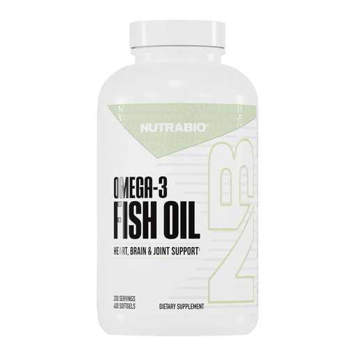 [BRSRAFA6CNYQ2ET4] NutraBio Omega 3 Fish Oil Supplements, 2,000mg, 400 Softgels - EPA DHA Omega 3 Fatty Acid Supplement to Help Support a Healthy Heart
