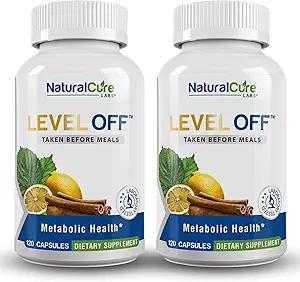 [BRSRAYYBOAMRSCDA] Natural Cure Labs Level Off Anti Spike Formula Glucose Supplement – Capsules for Metabolic Health, Helps Moderate Glucose Spikes, Vegan, Non-GMO, Gluten Free (240 Count (Pack of 2))