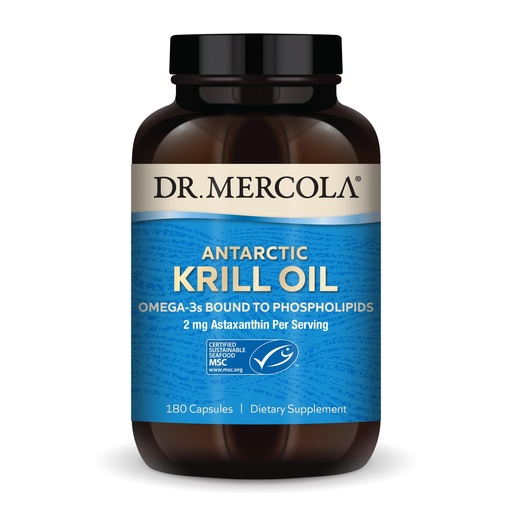 [BRSWIZQBBIMG2GTU] Dr. Mercola Antarctic Krill Oil, 1,000 mg per Serving, Omega-3 Supplement with EPA, DHA, Phospholipids & Astaxanthin, Supports Heart, Brain & Immune Health, Non-GMO, Soy-Free, 180 Capsule (90 Serving)