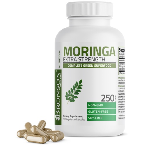 [BRSWGFD6BMCAOH3V] Bronson Moringa Extra Strength Capsules Moringa Oleifera Powder, 250 Count