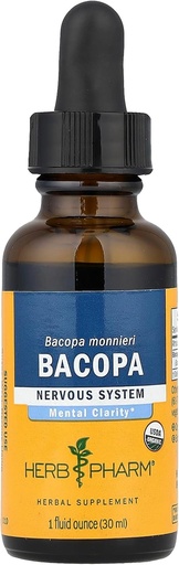 [BRSWIYIBAIOGOETA] Herb Pharm được phân giải chất lỏng Bacopa để hỗ trợ não - 1 Ounce (DBAC01)