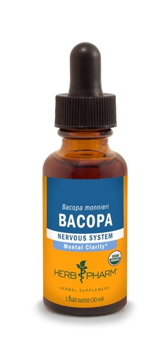 [BRSWIYIBAIOGOETA] Herb Pharm Certified Organic Bacopa Liquid Extract for Brain Support - 1 Ounce (DBAC01)