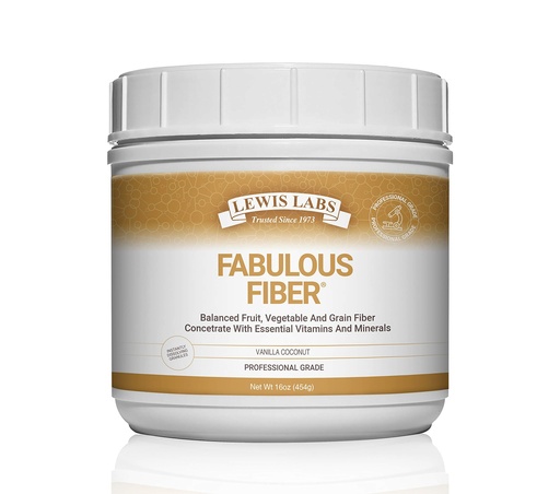[BRSWIYT3O4FBUCAV] Lewis Labs Fabulous Fiber Powder Supplement | Delicious Quick Dissolve Daily Fiber Powder from Fruits, Vegetables & Grains | Professional Grade Vitamins Minerals Proudly Made in The USA | 16 Ounces