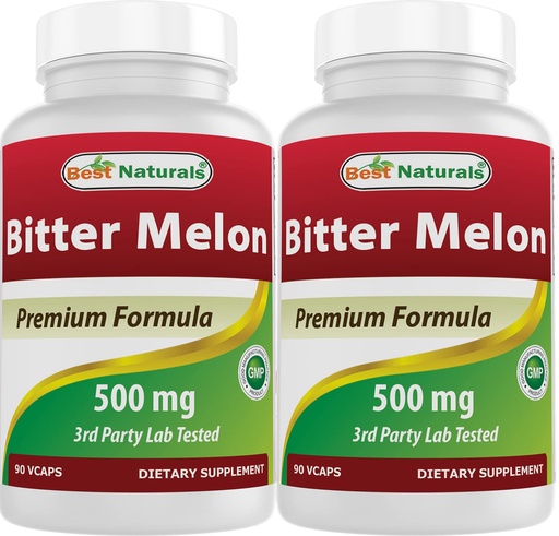 [BRSW2AQEAVYGECTX] Best Naturals Bitter Melon 500 mg 90 Vcaps (90 Count (Pack of 2))