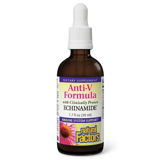 [BRSWIGT6BENA4232] Natural Factors Anti-V Liquid Formula - Healthy Immune System Support Supplement - Herbal Immune Health Supplement with Reishi Mushroom & Licorice Root - 1.7 oz (50 Servings)