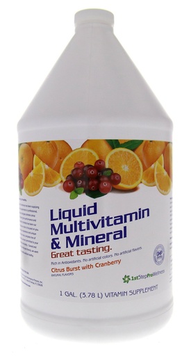 [BRSWIEIRPJ7B6ALK] HIGH PERFORMANCE FITNESS, INC., 1st Step For Energy Vitamins And Minerals Citrs 1gal