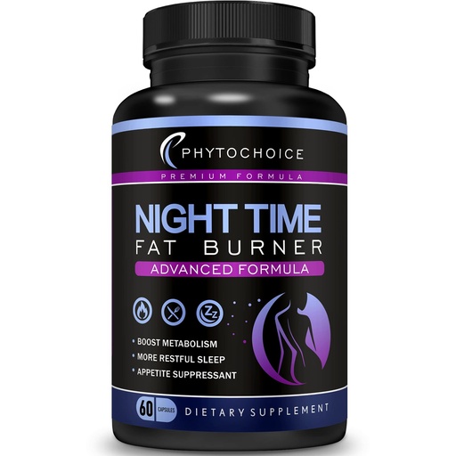 [BRSRMCQLB5YWAFIU] PHYTOCHOICE Night Time Weight Loss Pills for Women-Carb Blocker Appetite Suppressant with Melatonin-Fat Burner Diet Pills that Work Fast for Women-Nighttime Metabolism Booster-Made in USA-1 Pack