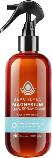 [BRSRM2T4BB6WADLO] Magnesium Spray - Ocean-Sourced Magnesium for Daily Wellness | 100% Natural with 40+ Trace Minerals | 8 fl oz