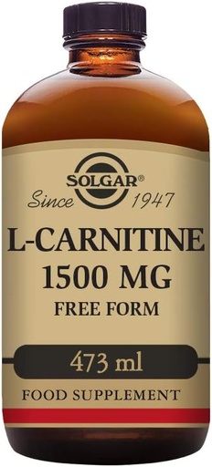 [BRSWIYIPAUBRQYD6] Solgar L-Carnitine 1500 mg Liquid, 16 oz. - Natural Lemon Flavor - Heart Health - Supports Energy, Metabolism, Exercise Endurance & Recovery - Non-GMO, Vegan, Gluten & Dairy Free - About 31 Servings