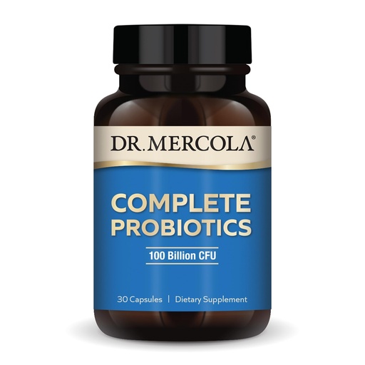 [BRSWGYIYO4IBMALX] Dr. Mercola Complete Probiotics - 100 Billion CFU - Supports Immune, Digestive & Gut Health - Contains 10 Probiotic Strains - Non-GMO, Gluten-Free & Soy-Free - 30 Capsules (30 Servings)