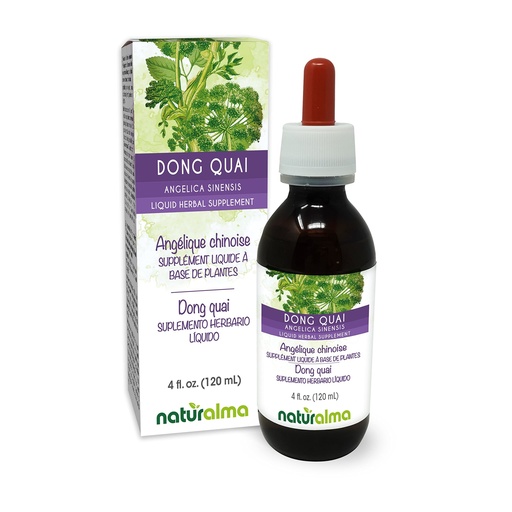 [BRSRMYYEBMARQHY3] Naturalma Dong quai or Female Ginseng (Angelica sinensis) Root Alcohol-Free Tincture - 4 fl oz Liquid Extract in Drops - Herbal Supplement - Vegan