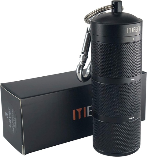 [BRSWGHT5BUFW223U] Bộ quản lý thuốc lớn ba lớp, Aluminium, metal Dispensers, Waterproid, Can keeps mọi kích cỡ, vitamins, Cod Gan, bổ sung và y tế (Black)