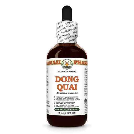 [BRSRABT6A4NBACAY] Dong Quai (Angelica Sinensis) Dry Root Glycerite, Made in Hawaii, Raw Materials, All Natural, Vegan, Lab Tested Alcohol-Free Liquid Extract - 2 fl.oz