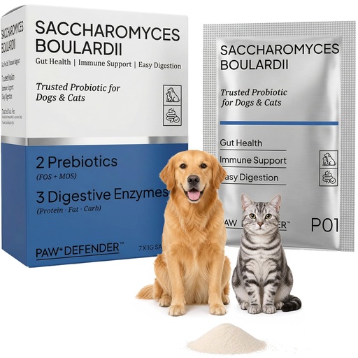[BRSRGHT6BADRYDTO] Probiotics for Dogs & Cats, Cat & Dog Probiotics for Digestive Health with Prebiotic & Enzymes and S. Boulardii, Probiotic Powder Support for Occasional Diarrhea, Gut Health & Immunity, 7 Packs