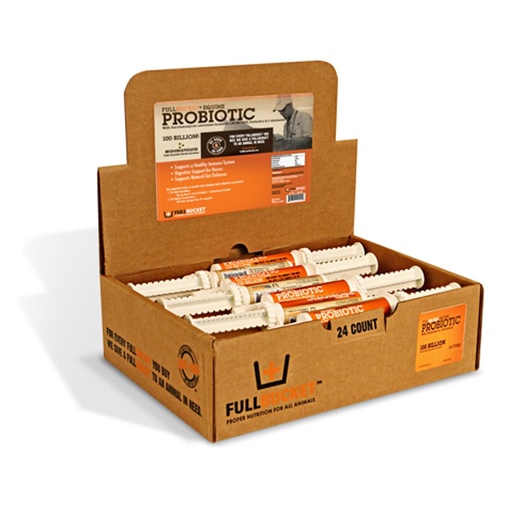 [BRSWI2YIBN4BOYL6] FullBucket Equine Probiotic Paste with Saccharomyces Cerevisiae Boulardii for Daily Digestive Optimization; Concentrated Formula with 100 Billion CFUs, 10-Pack