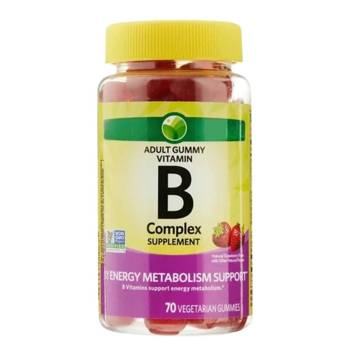 [BRSREBIECAHGEYLV] KP+ Vitamin B Complex | 70 Vegetarian Gummies | Supports Energy Metabolism & Nervous System Health | Strawberry Flavor | Pack of 1