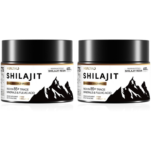 [BRSRAEANBMCWAD32] Shilajit Resin, Himalayan Shilajit Organic - 600mg Potency Gold Grade, Shilajit for Men & Women with 85+ Trace Minerals & Fulvic Acid, for Stamina, Immunity, Strength, 100 Serving