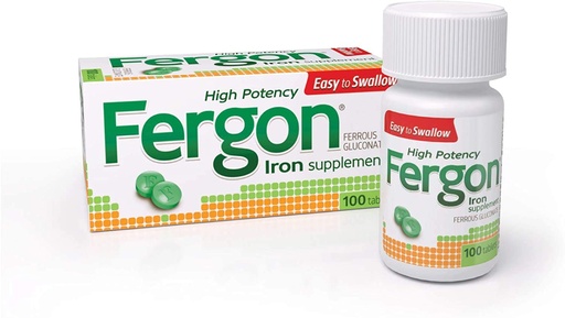[BRSWIHAAA4JQOETE] Fergon Iron Supplement, Tablets, 100 Count (Pack of 3) by Fergon
