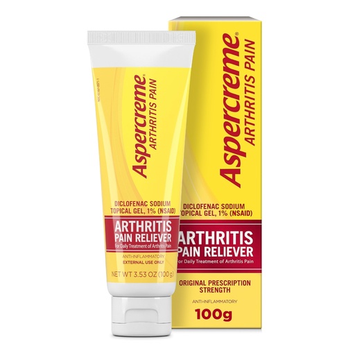 [BRSW2ZYTPMFAMH3Z] Aspercreme Arthritis Pain Relief Gel for Arthritis & Joint Pain, Non-steroidal Anti-inflammatory Topical Gel with Max-Strength Diclofenac Sodium, 100 g