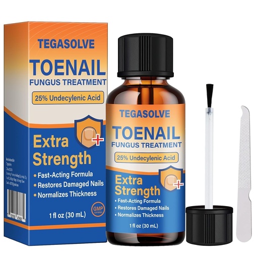 [BRSRYYAYOB7QYCIU] Toenail Fungus Treatment Extra Strength – 25% Undecylenic Acid Antifungal Solution for Thick, Discolored Nails – Podiatrist Recommended with Tea Tree, Aloe Vera & Soothing Botanicals (1 Pcs)