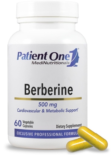 [BRSWGEIKAENGCHQZ] Patient One Berberine 500 mg | Supplement to Support Heart and GI Health* | 60 Capsules