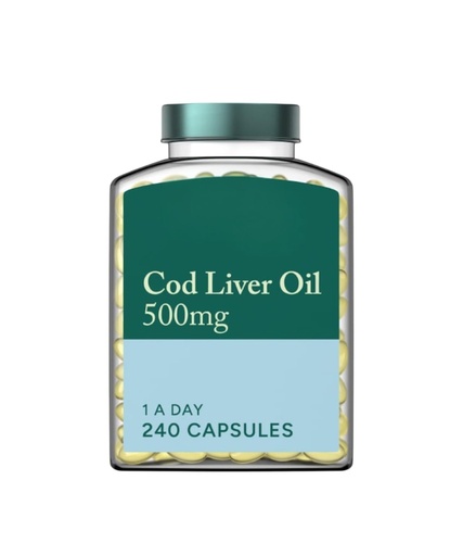 [BRSREFI7AAHQODQ3] H and B, Cod Liver Oil 500mg. - 240 Capsules