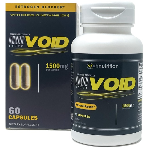 [BRSWIGAOBIOQCGQ3] VH Nutrition ESTROVOID | Estrogen Blocker for Men | 1500mg Max Strength Natural Aromatase Inhibitor* W/ DIM, Longjack, Ashwagandha, Eleuthero, Cordyceps, Rhodiola, & Panax Ginseng