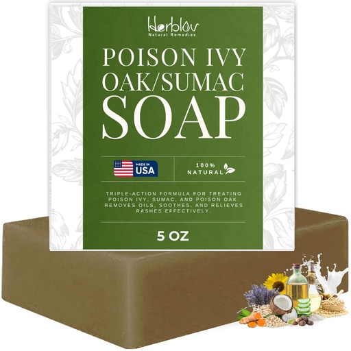 [BRSRAZAZBMMWOA35] Poison Ivy Soap Bar – All Natural Poison Ivy Treatment – Anti-Itch Skin Cleanser Wash for Poison Ivy, Poison Oak & Sumac – Removes Oils, Soothes & Relieves Rashes – 5oz Jewelweed Soap Made in USA