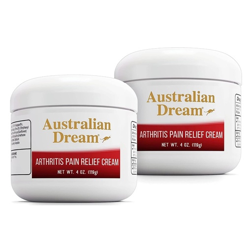 [BRSWGYI7CQOWMA34] Australian Dream Arthritis Pain Relief Cream - Soothing & Non-Greasy - Powerful Topical Arthritis Pain Relief - Good for Muscle Aches or Joints - 4 oz Jars (2 Pack)