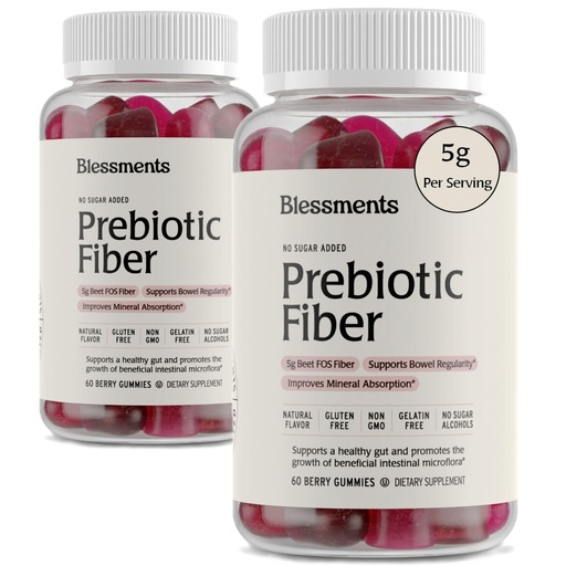 [BRSRAC3RDN4AODQ6] Prebiotic Fiber Gummies for Adults & Kids with No Added Sugar- 5g (60 Count-2 Pack) High Fiber Supplement Gummies - Vegan - Keto Friendly - Digestive Health Supplements