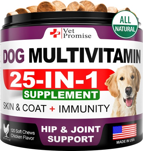 [BRSRMBD6BBYR4F35] Dog Multivitamin Chewable with Glucosamine - Dog Vitamins and Supplements - Senior & Puppy Multivitamin for Dogs - Pet Joint Support Health - Immunity - Mobility - Energy - Gut - Skin - 120 Chews | Senior & Puppy Multivitamin for Dogs - Pet Joint Support Health - Immunity - Mobility - Energy - Gut - Skin - 120 Chews