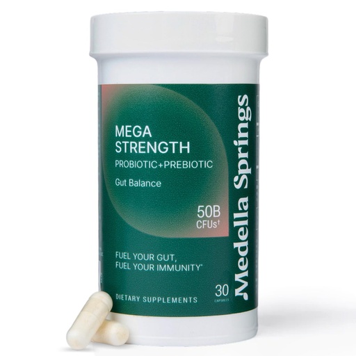 [BRSWYZIYBYBRM3AU] Mega-Strain 50 Billion CFU Probiotics + Prebiotics 30 Caps Probiotics for Women & Men - Maintain Good Flora Probiotic & Digestive Health - No Refrigeration Required Probiotics Lactobacillus Rhamnosus