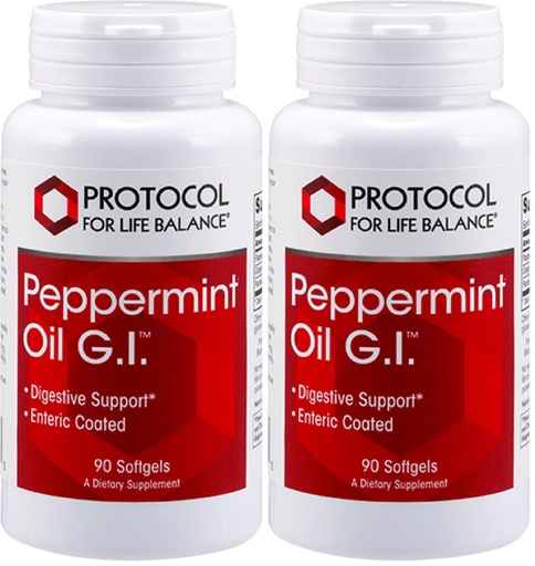 [BRSREAD7CUIQEGYY] Protocol Peppermint G.I. - for Digestive Health Support* - with Peppermint, Ginger Oil & Fennel Oil - Enteric-Coated - Dairy Free & Halal - 90 Softgels (Pack of 2)