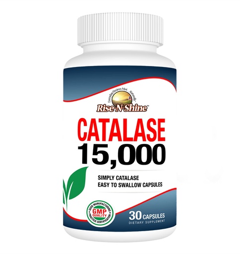 [BRSWYGI6B55R6FL4] Rise-N-Shine Catalase Supplement 15,000 - Powerful Antioxidant Enzyme for Hair Health - Hair Supplements for Strong Hair Support - 30 Day Supply
