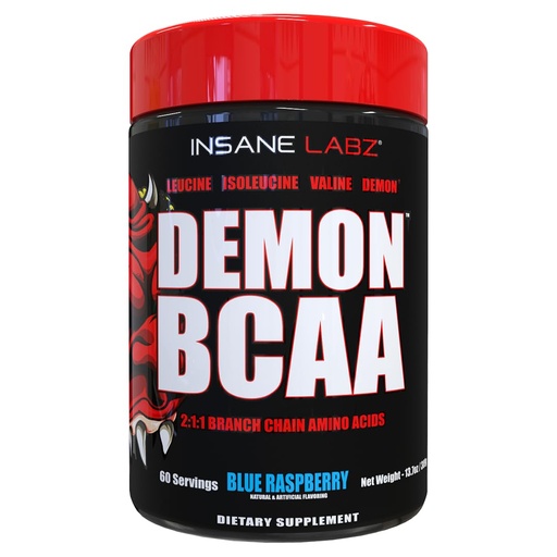 [BRSRGCAYDN7WA3LB] Insane Labz Demon BCAA Recovery Powder | Branched Chain Amino Acid Post Workout Drink for Muscle Recovery | 60 Servings | Blue Raspberry