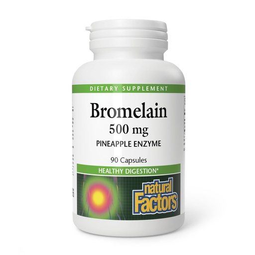 [BRSWIGT6BEORGALC] Natural Factors Bromelain 500 mg, Enzyme Support for a Healthy Digestive System, 90 Capsules