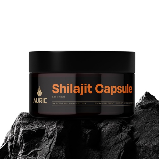 [BRSREZ35O4IRQADZ] Auric Shilajit/Shilajeet Energy 60 Capsules | Lab Tested Pure Shilajit