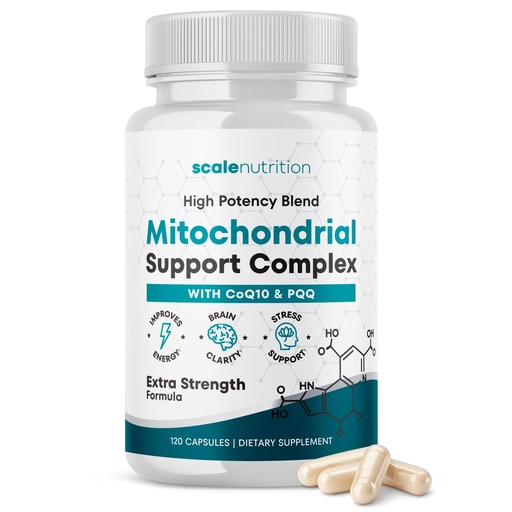 [BRSRGZQPBMHBS237] Mitochondrial Support Complex – Energy, Focus & Brain Clarity Support – CoQ10, PQQ, Acetyl-L-Carnitine – Cellular Energy & Stress Support Supplement - 120 Capsules