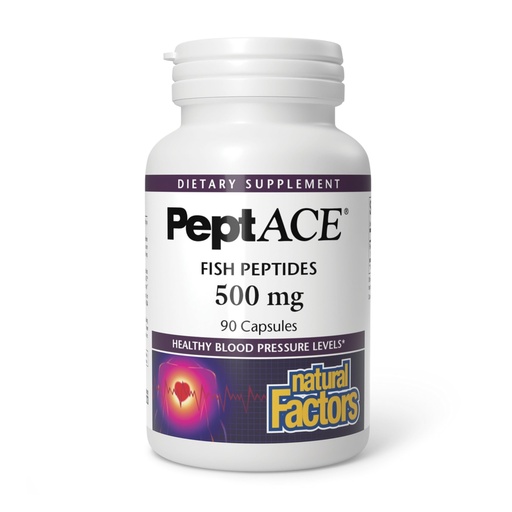 [BRSWIYANOEAQOCQ5] Natural Factors PEPTACE® FISH PEPTIDES 500 mg, 90 Capsules