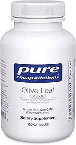 [BRSWIYQECUHWC334] Pure Encapsulations Olive Leaf Extract | Hypoallergenic Supplement Supports Immune System and Healthy Intestinal Environment | 120 Capsules
