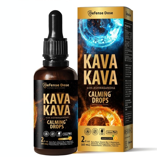 [BRSREBL4CUFQMDI2] Kava Kava Ashwagandha Extract Liquid Drops - Soothing Adaptogen Tincture Supplement with Valerian Root Passionflower Lemon Balm for Mood Sleep Stress Support