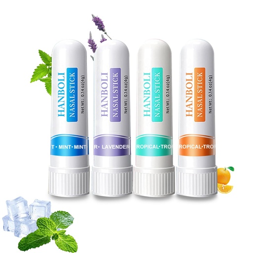 [BRSREZIROQJR62DG] Nasal Sticks, Portable Nasal Stick for Daily Refreshing, Nose Inhaler Sticks, Nose Inhaler Boost Energy Set, Natural Cool Refreshing Sensation