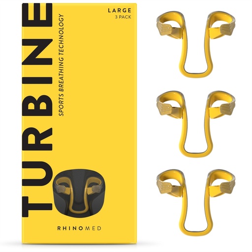 [BRSWIBL7DMAACYIV] Rhinomed Turbine Sport Nasal Dilators, 38% More Air | Performance Breathing Aid for Exercise & Fitness, Reusable, Drug-Free, Nose Strip Alternative, Comfortable & Adjustable Fit