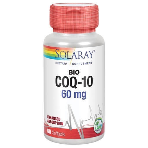 [BRSWIYT3PMMGKGY7] SOLARAY Bio CoQ-10 60 mg, 60 Softgels | Enhanced Absorption, Vitamins A & E, Healthy Heart Support, Cellular Energy Support