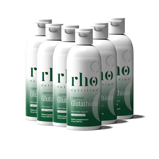 [BRSREAYRBZ4AA3AZ] Rho Nutrition Liposomal Glutathione - Ultra High Absorption Liquid Glutathione Supplement - Supports Natural Detoxification, Immune System, Skin Health, Mental Clarity & Overall Well-Being - 6-Pack