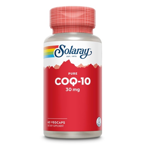 [BRSWIYTYCUPRC3Y7] SOLARAY Pure CoQ-10 30 mg | Health Heart Function & Cellular Energy Support | Non-GMO, Vegan & Lab Verified for Purity | 60 VegCaps